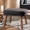Baxton Studio Lovise Dark Grey Upholstered Walnut Brown Finished Wood Ottoman 148-8229 - alternate 5